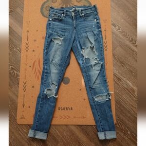 Super Cute Distressed Gap Jeans Very Good Condition Size 27 Tall Women's